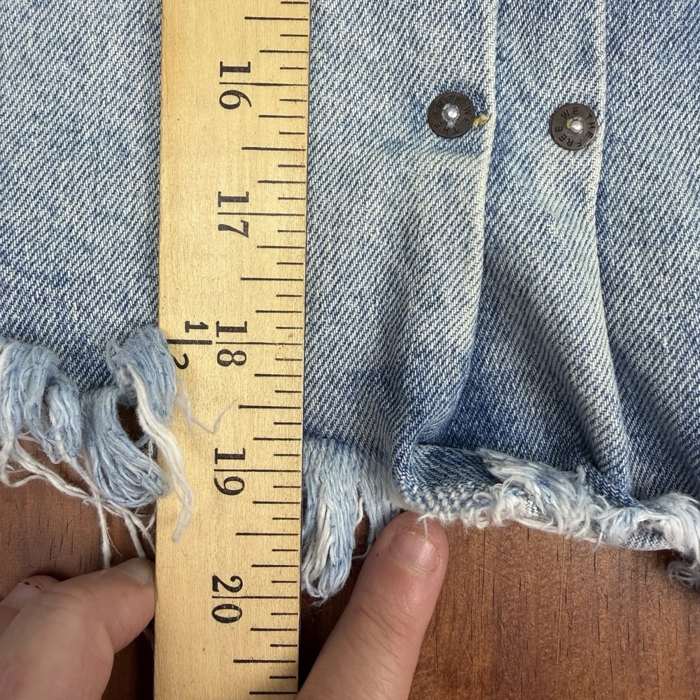 Free People Dillon Frayed Denim Jean Jacket Jasmine Wash Size Small - Picture 8 of 13